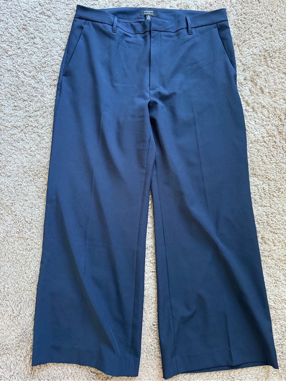 Banana Republic Navy Wide-Leg Dress Pants